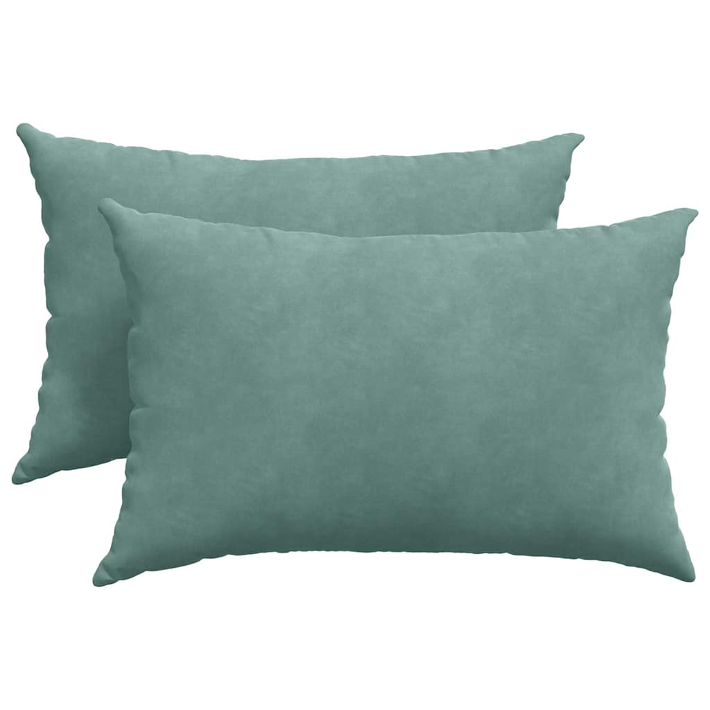 Vidaxl sofa kussens 2 stuks zeegroen 60 x 40 cm cordstof