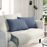 Vidaxl sofa kussens 2 stuks blauw 60 x 40 cm cordstof