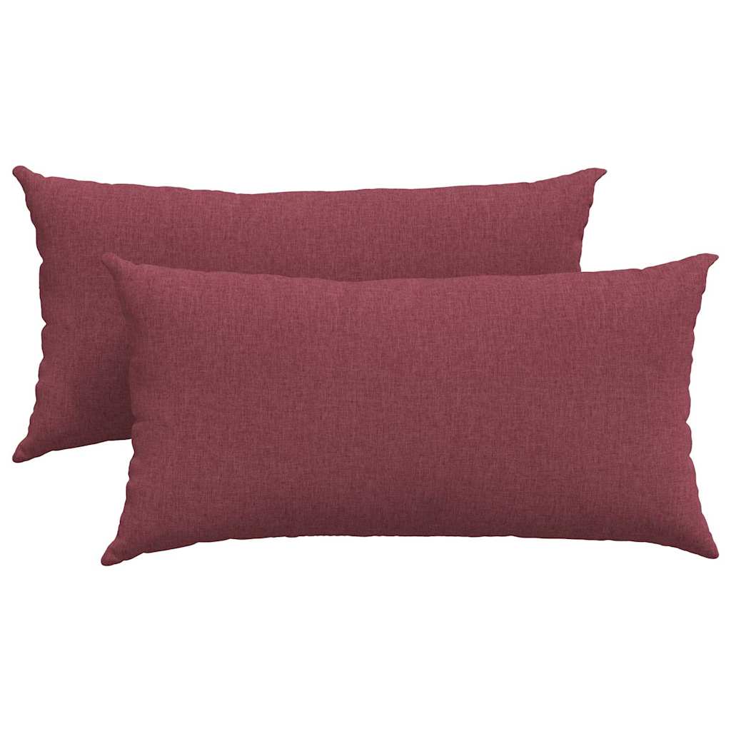Vidaxl sofa kussens 2 pcs wijnrood 80 x 40 cm stof