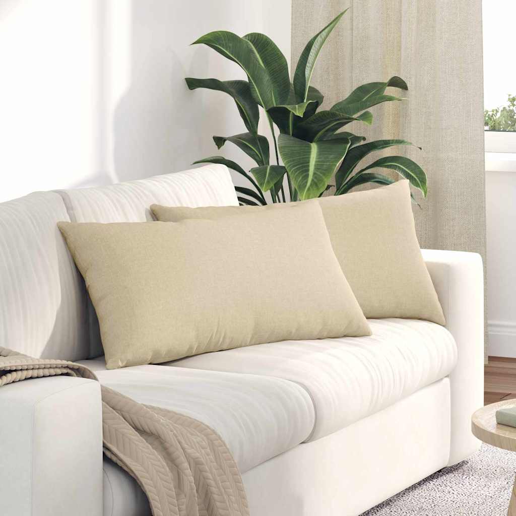 Vidaxl sofa kussens 2 pcs crème 80 x 40 cm stof