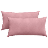 Vidaxl sofa kussens 2 stuks roze 80 x 40 cm cordstof