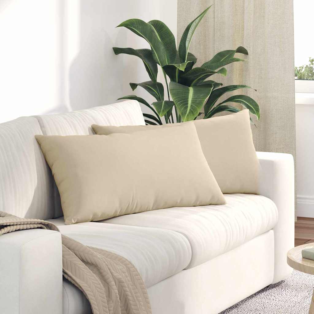 Vidaxl sofa kussens 2 stuks crème 80 x 40 cm stof