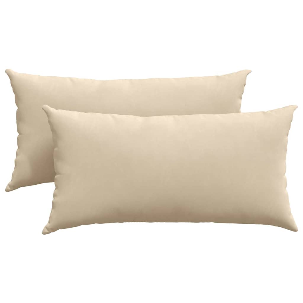 Vidaxl sofa kussens 2 stuks crème 80 x 40 cm stof