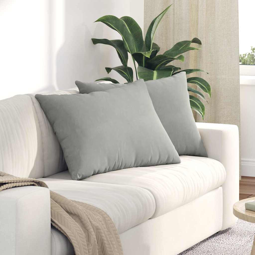 Vidaxl sofa kussens 2 stuks lichtgrijs 70 x 50 cm stof