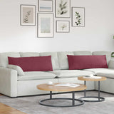 Vidaxl sofa kussens 2 pcs wijnrood 120 x 40 cm stof