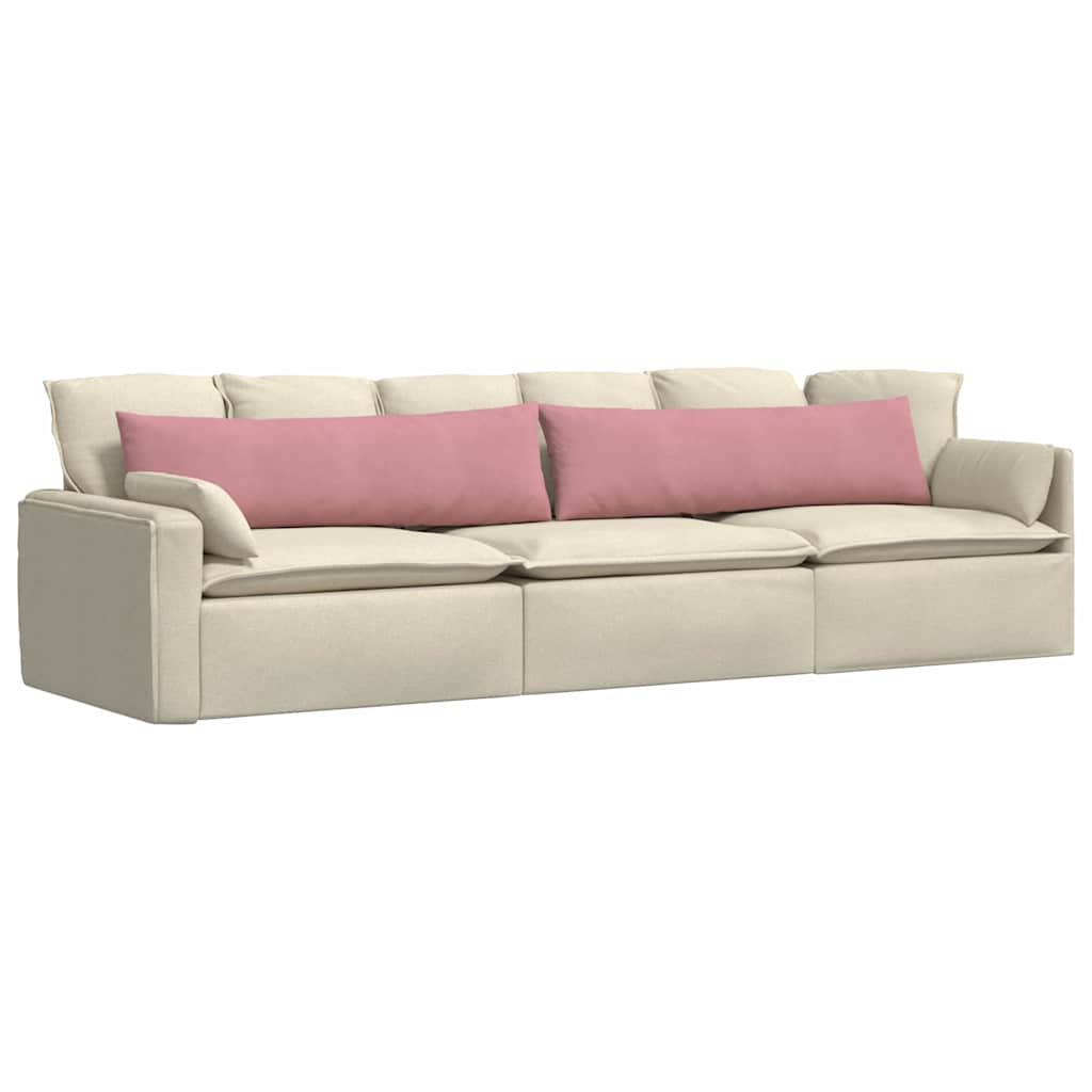 Vidaxl sofa kussens 2 stuks roze 145 x 40 cm cordstof