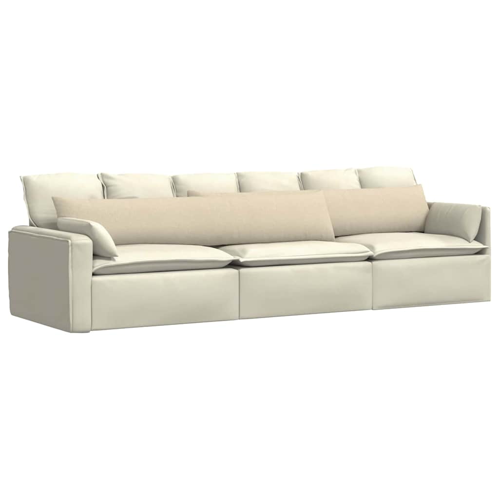 Vidaxl sofa kussens 2 pcs crème 200 x 40 cm stof