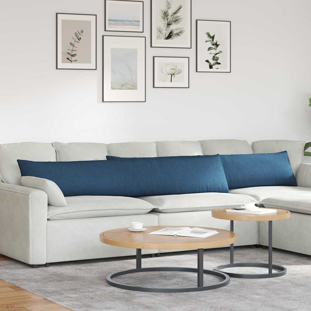 Vidaxl sofa kussens 2 pcs blauw 200 x 40 cm stof