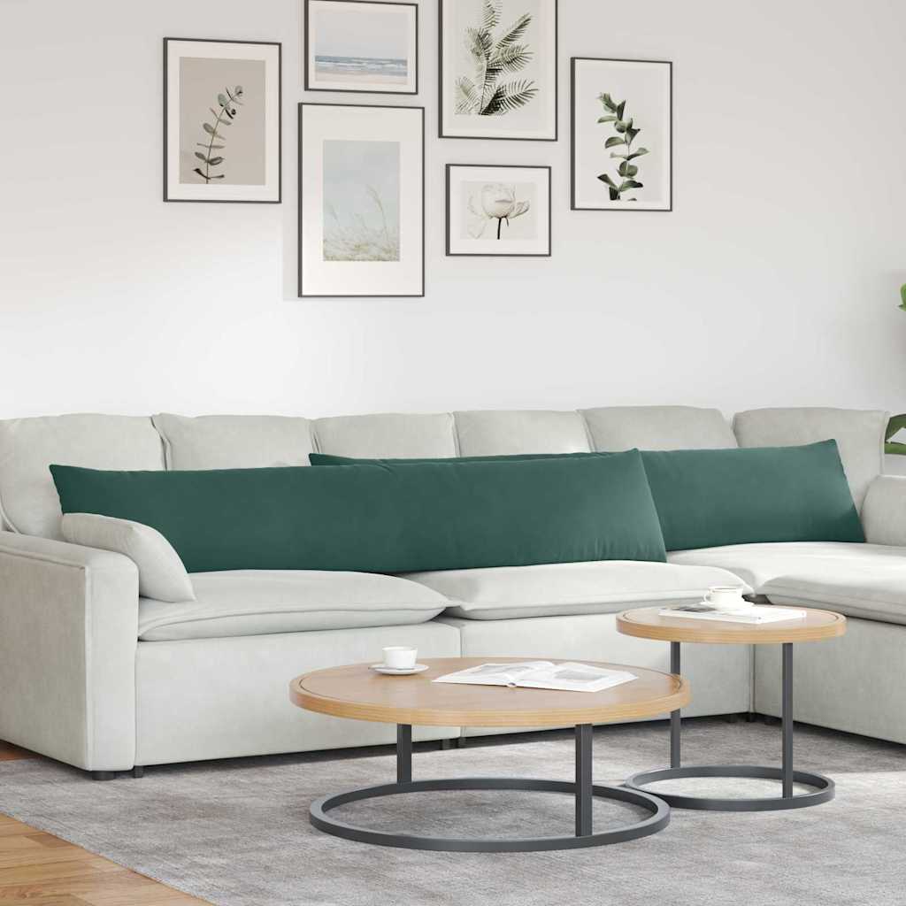 Vidaxl sofa kussens 2 stuks donkergroen 200 x 40 cm cordstof