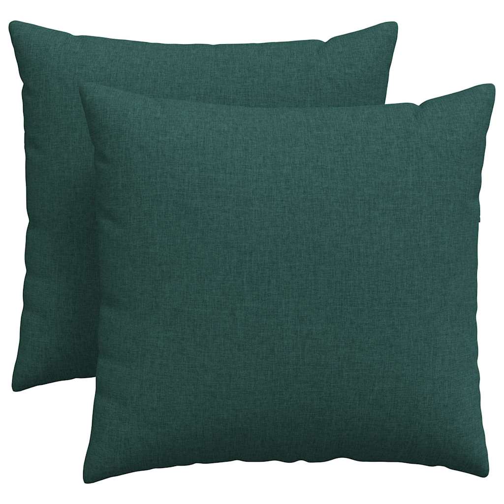 Vidaxl sofa kussens 2 pcs donkergroen 45 x 45 cm stof