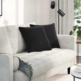 Vidaxl sofa kussens 2 stuks zwart 45 x 45 cm cordstof