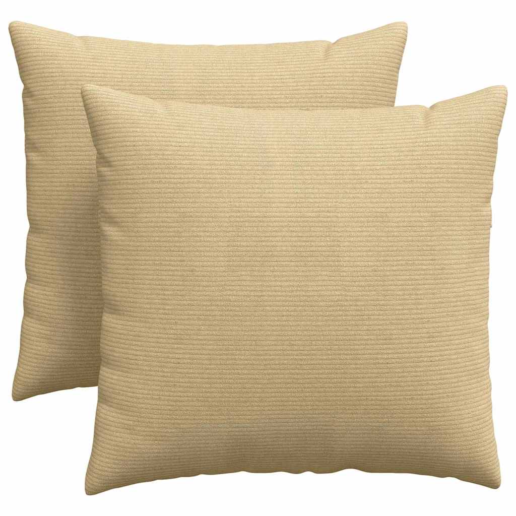 Vidaxl sofa kussens 2 stuks grijs groen 45 x 45 cm cordstof