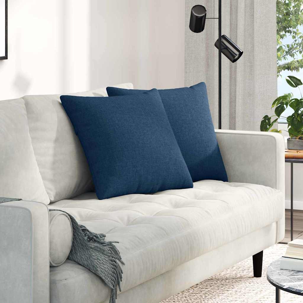 Vidaxl sofa kussens 2 pcs blauw 50 x 50 cm stof