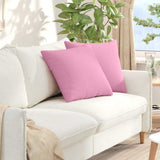 Vidaxl sofa kussens 2 pcs roze 50 x 50 cm stof