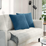 Vidaxl sofa kussens 2 stuks blauw 50 x 50 cm cordstof