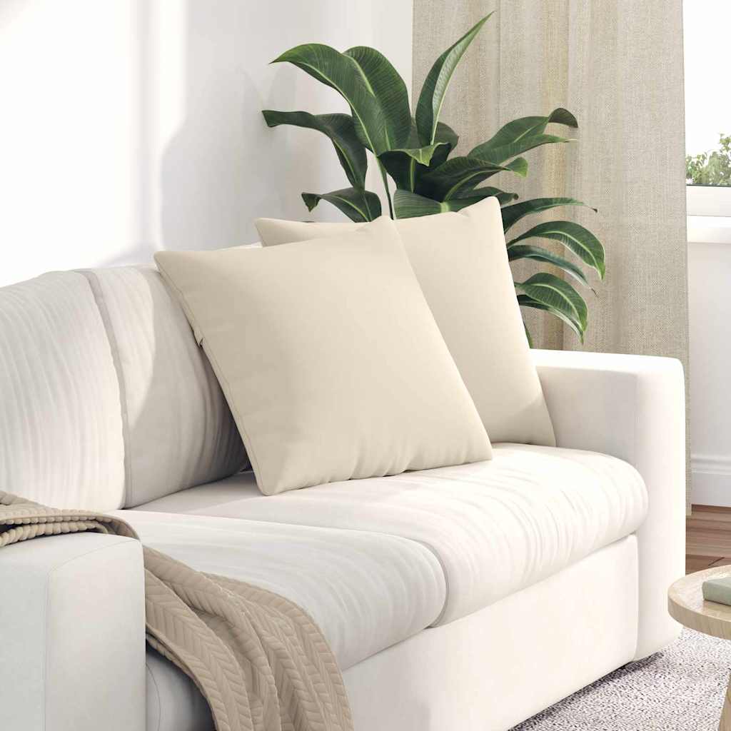 Vidaxl sofa kussens 2 stuks beige 50 x 50 cm stof
