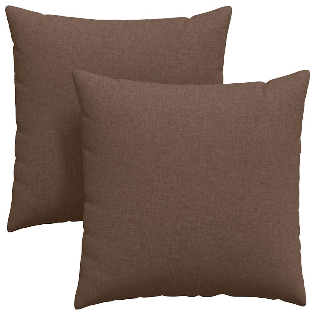 Vidaxl sofa kussens 2 pcs bruin 60 x 60 cm stof