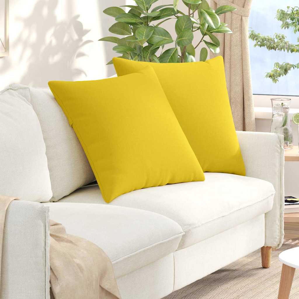 Vidaxl sofa kussens 2 pcs lichtgeel 60 x 60 cm stof