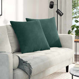 Vidaxl sofa kussens 2 stuks donkergroen 60 x 60 cm cordstof