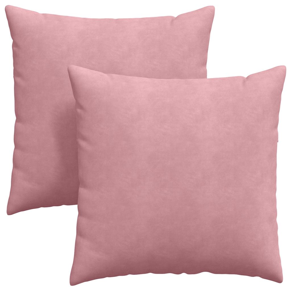 Vidaxl sofa kussens 2 stuks roze 60 x 60 cm cordstof