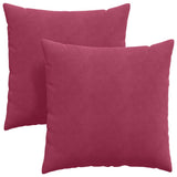 Vidaxl sofa kussens 2 stuks wijnrood 60 x 60 cm cordstof