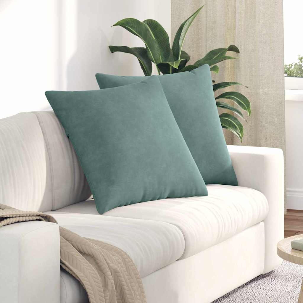 Vidaxl sofa kussens 2 stuks zeegroen 60 x 60 cm cordstof
