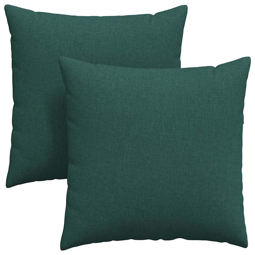 Vidaxl sofa kussens 2 pcs donkergroen 80 x 80 cm stof