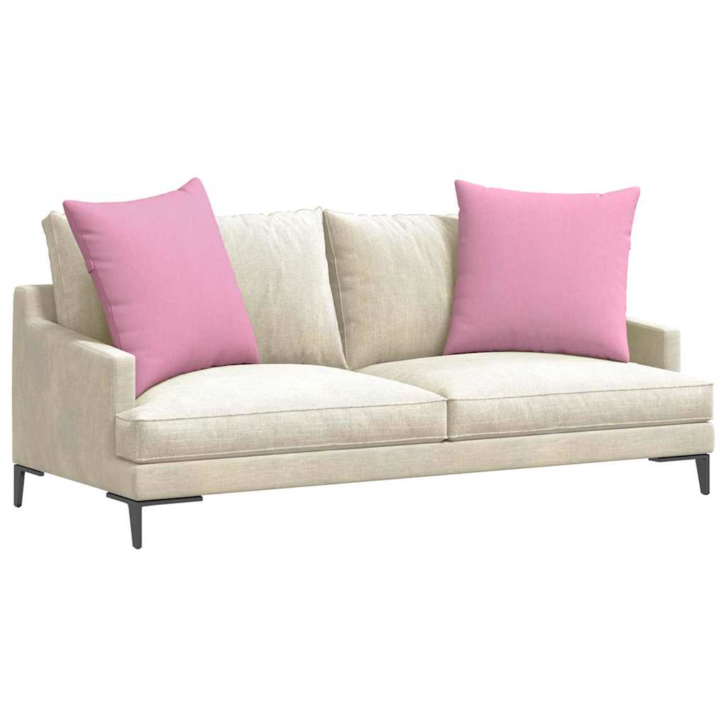 Vidaxl sofa kussens 2 pcs roze 80 x 80 cm stof