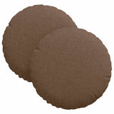 Vidaxl zitkussens 2 pcs bruin ø30 x 13 cm stof