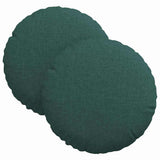 Vidaxl zitkussens 2 pcs donkergroen ø30 x 13 cm stof