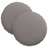 Vidaxl zitkussens 2 pcs taupe ø30 x 13 cm stof