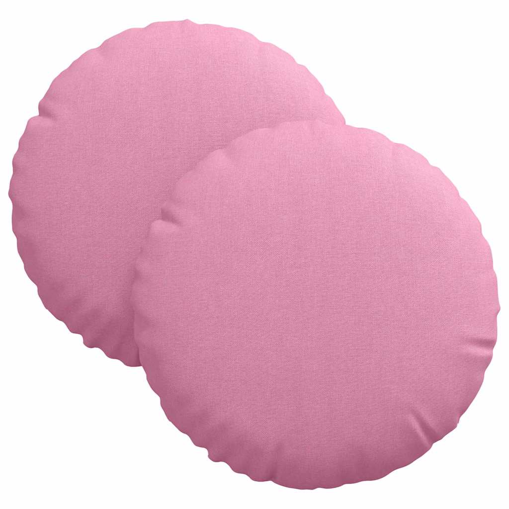 Vidaxl zitkussens 2 pcs roze ø30 x 13 cm stof