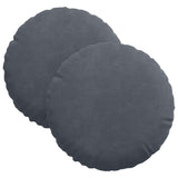 Vidaxl zitkussens 2 stuks donkergrijs ø 40 x 13 cm fluweel