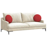 Vidaxl zitkussens 2 pcs rood ø40 x 13 cm stof