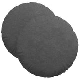 Vidaxl zitkussens 2 pcs donkergrijs ø 40 cm katoen stof