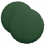 Vidaxl zitkussens 2 pcs donkergroen ø 40 cm katoen stof