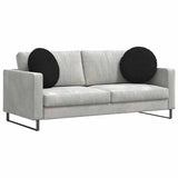Vidaxl zitkussens 2 pcs zwart ø50 x 19 cm stof