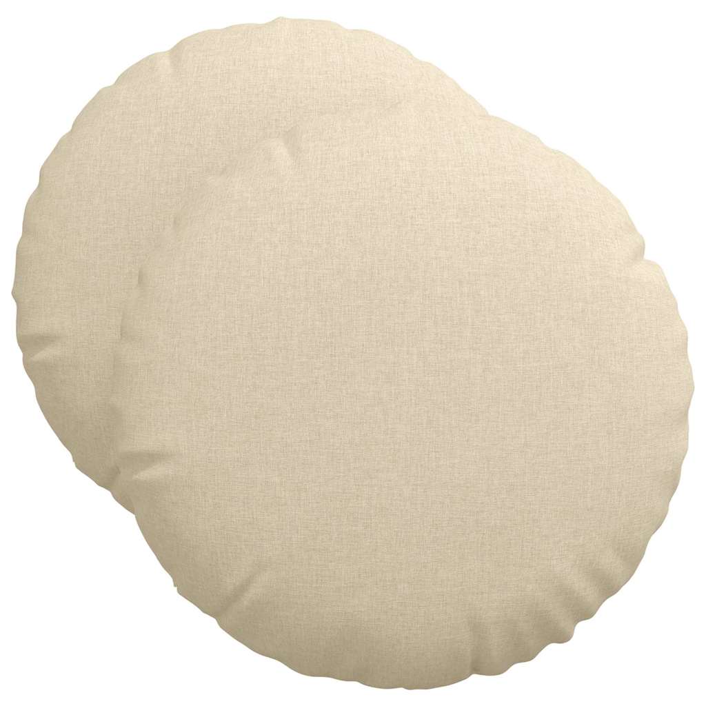 Vidaxl zitkussens 2 pcs crème ø50 x 19 cm stof