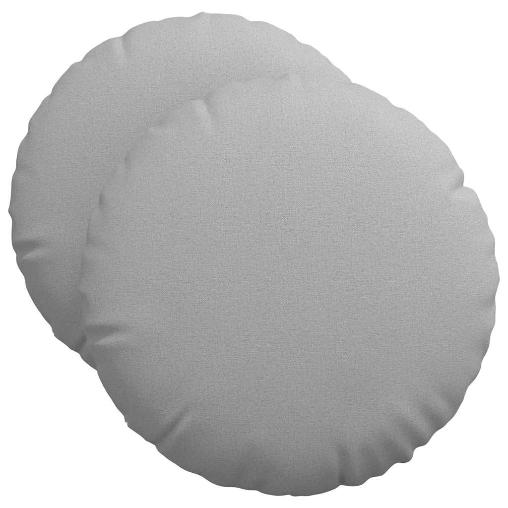 Vidaxl zitkussens 2 pcs wolkengrijs ø50 x 19 cm stof