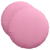 Vidaxl zitkussens 2 pcs roze ø50 x 19 cm stof