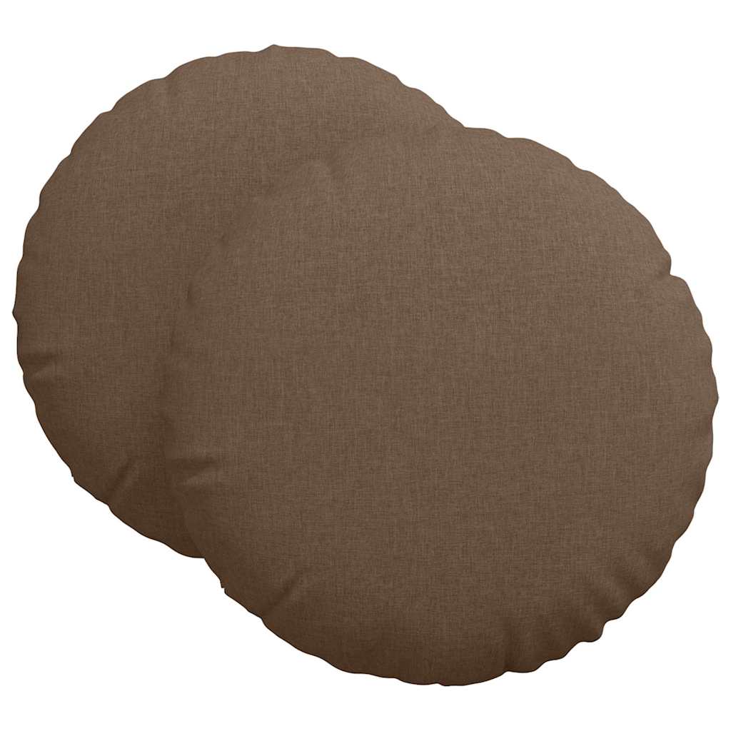 Vidaxl zitkussens 2 pcs bruin ø60 x 21 cm stof