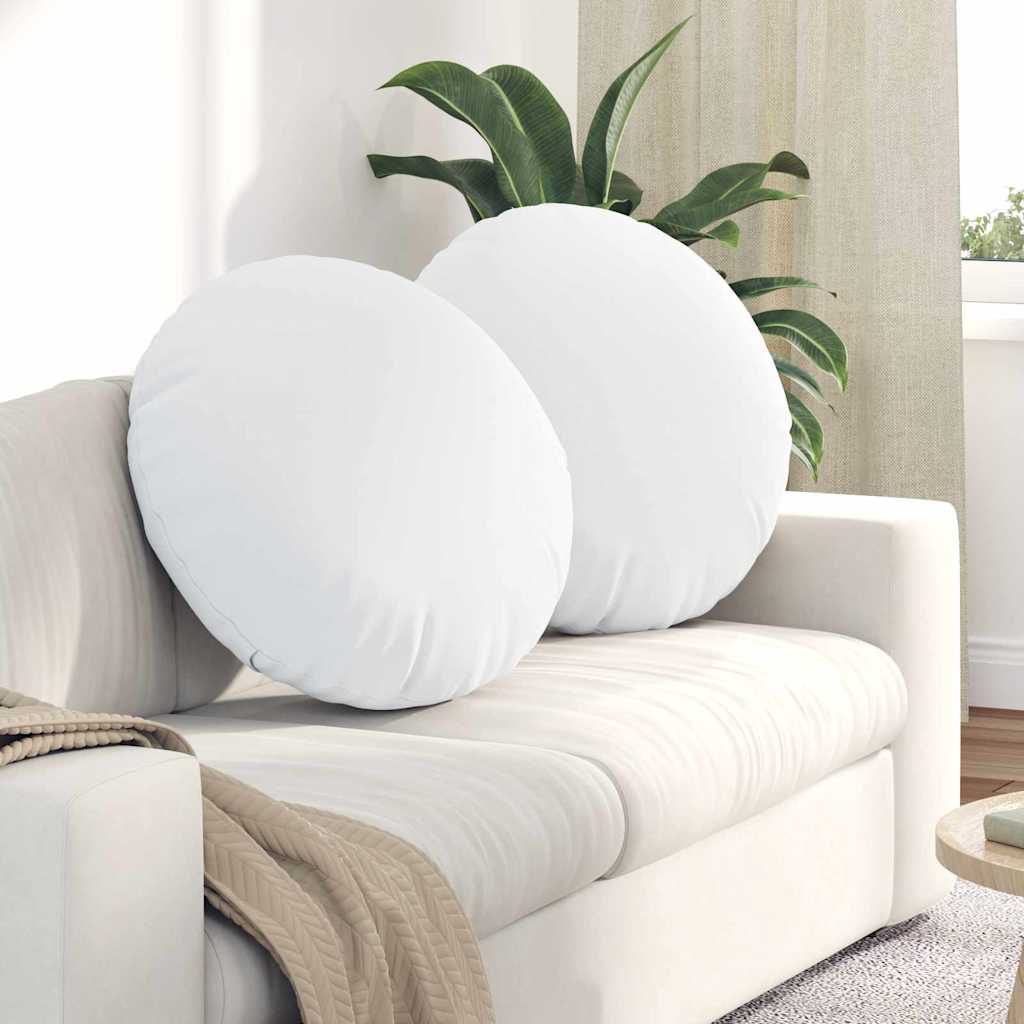 Vidaxl zitkussens 2 pcs wit ø60 x 21 cm stof