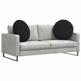 Vidaxl zitkussens 2 pcs zwart ø80 x 29 cm stof