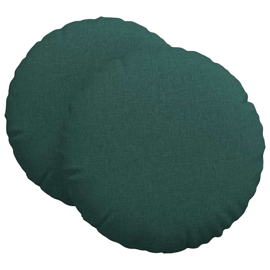 Vidaxl zitkussens 2 pcs donkergroen ø80 x 29 cm stof