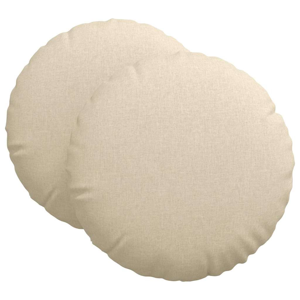Vidaxl zitkussens 2 pcs crème ø80 x 29 cm stof