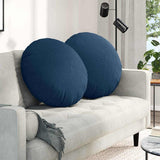 Vidaxl zitkussens 2 pcs blauw ø80 x 29 cm stof