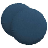 Vidaxl zitkussens 2 pcs blauw ø80 x 29 cm stof