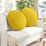 Vidaxl zitkussens 2 pcs lichtgeel ø80 x 29 cm stof