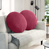 Vidaxl zitkussens 2 pcs wijnrood ø 80 x 29 cm fluweel