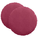 Vidaxl zitkussens 2 pcs wijnrood ø 80 x 29 cm fluweel